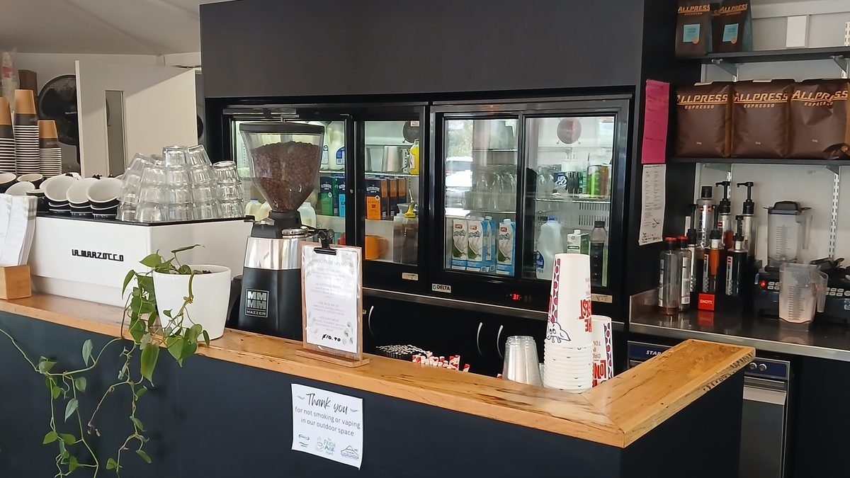 Coffee counter, Big Jim's Garden Cafe, Bell Block