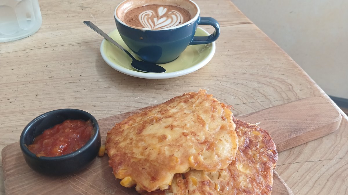 Corn fritters — East End Cafe