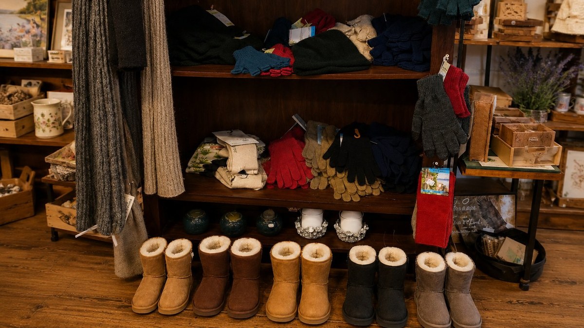 Sheepskin Ugg boots and slippers