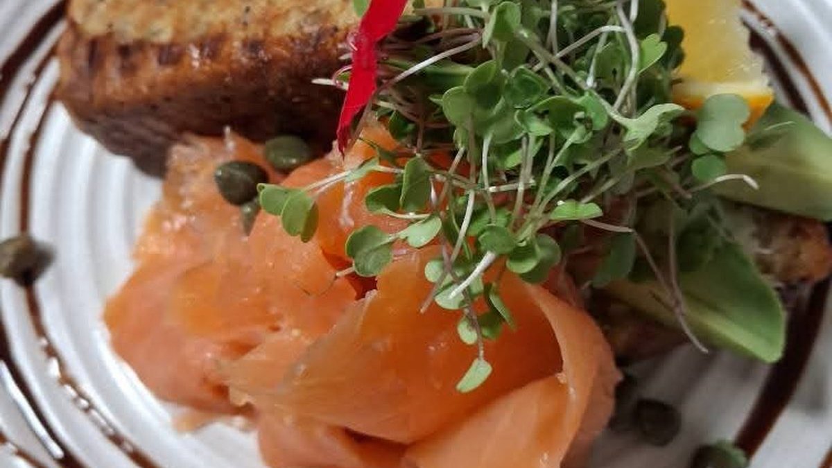 Salmon brunch plate, Manna Edgecumbe