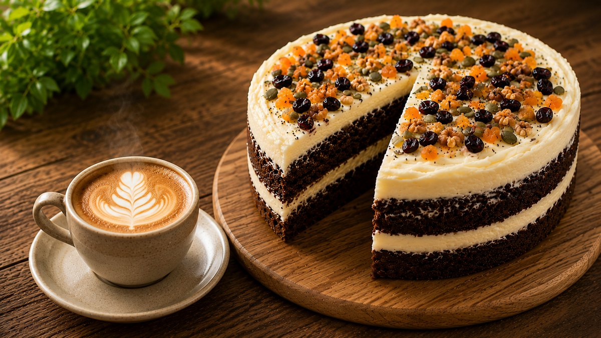 Carrot cake with cream cheese icing